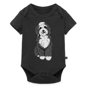 Bernedoodle Dog - Baby Premium short-sleeve bodysuit - black - Front