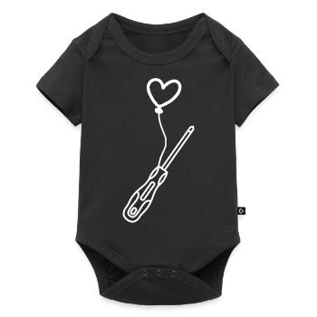 Heart Wrench Screws - Baby Premium short-sleeve bodysuit - black - Front