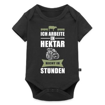 Landwirt Bauer Farmer - Baby Premium Kurzarmbody - Schwarz - Vorne