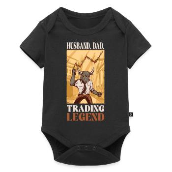 Mari papa Légende du commerce - Body à manches courtes Premium Bébé - noir - Devant