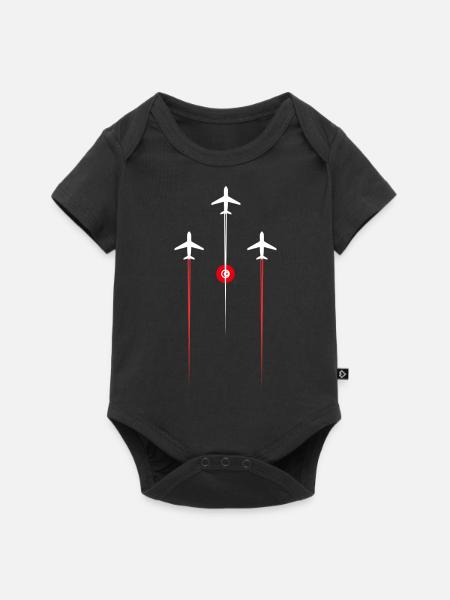 Tunesien Fluggesellschaften - Baby Premium Kurzarmbody - Schwarz