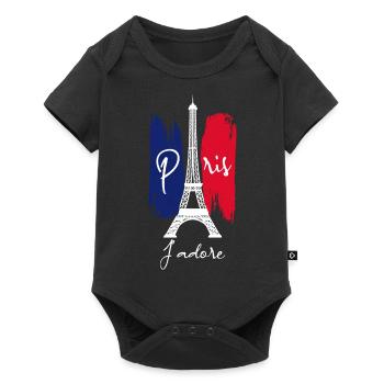 Paris I love it - Baby Premium short-sleeve bodysuit - black - Front