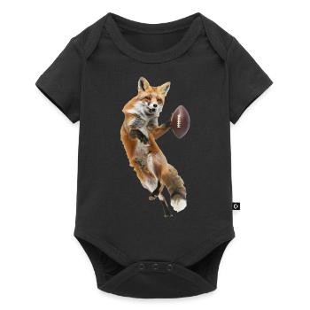 Red Fox Fußball - Baby Premium Kurzarmbody - Schwarz - Vorne