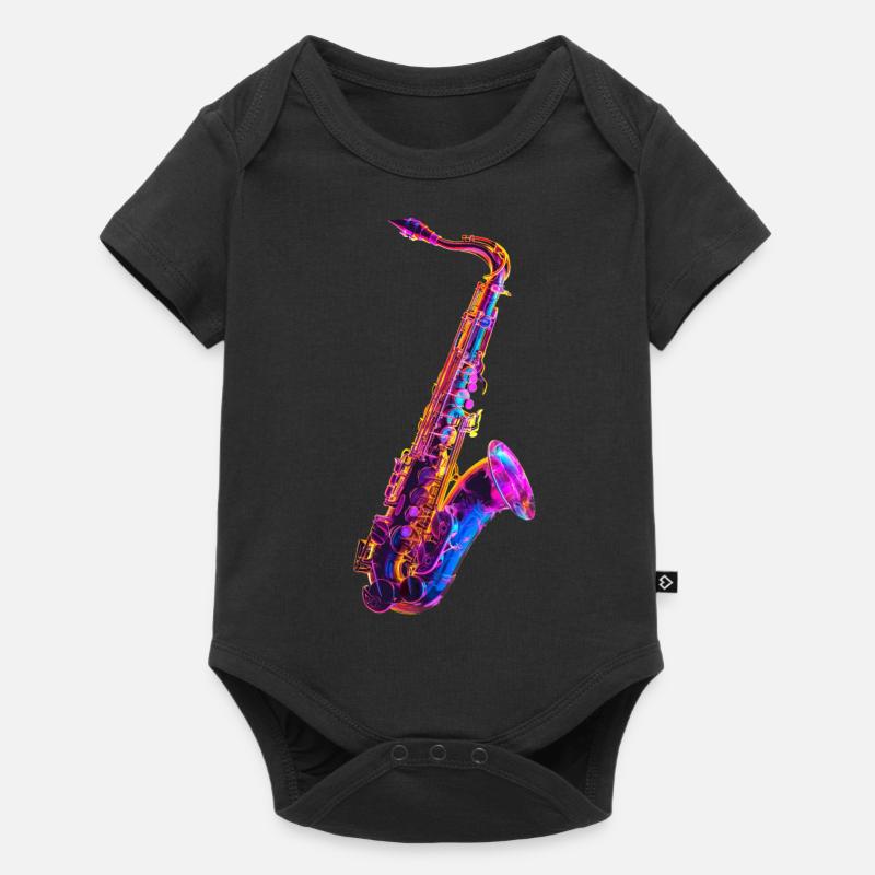 Saxophone - Body à manches courtes Premium Bébé - noir