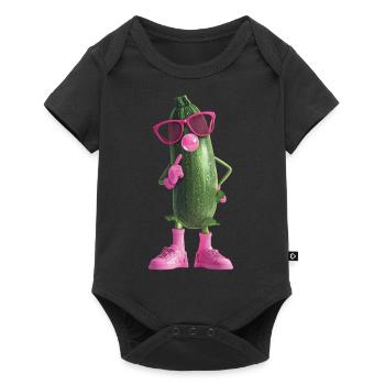 Zucchini - Baby Premium Kurzarmbody - Schwarz - Vorne