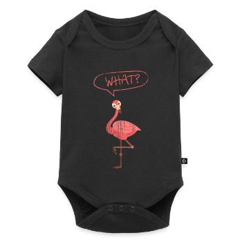 flamingo - Baby Premium short-sleeve bodysuit - black - Front