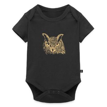Hibou - Body à manches courtes Premium Bébé - noir - Devant