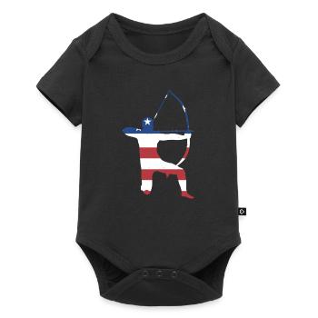 Sport Us Flag Archery - Baby Premium short-sleeve bodysuit - black - Front