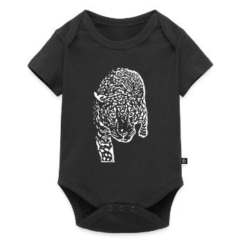 Leopard White - Baby Premium short-sleeve bodysuit - black - Front