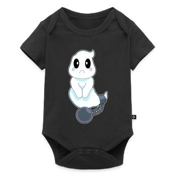 Prisonnier fantôme d’Halloween - Body à manches courtes Premium Bébé - noir - Devant