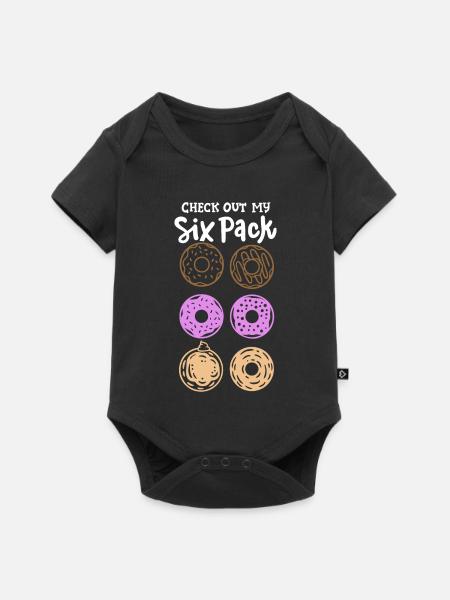 Donut Fitnessstudio - Baby Premium Kurzarmbody - Schwarz