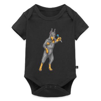 Doberman Dart Dart - Body à manches courtes Premium Bébé - noir - Devant