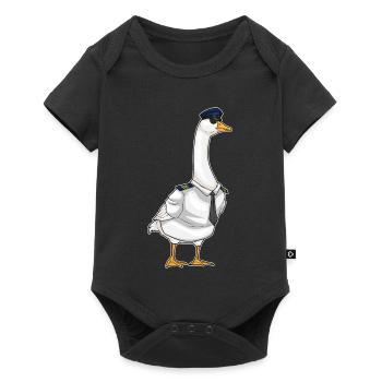 Capsule de pilote canard - Body à manches courtes Premium Bébé - noir - Devant