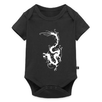 White Smoke Dragon - Baby Premium short-sleeve bodysuit - black - Front