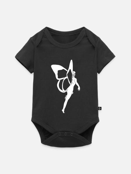 Schmetterling Frau (weiß) - Baby Premium Kurzarmbody - Schwarz