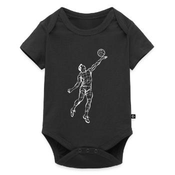 Croquis de joueur de volley-ball - Body à manches courtes Premium Bébé - noir - Devant