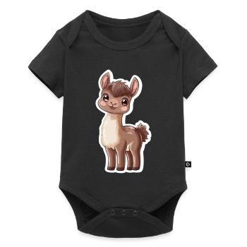 Lama Alpaga Lama Lama Cadeau Animal - Body à manches courtes Premium Bébé - noir - Devant