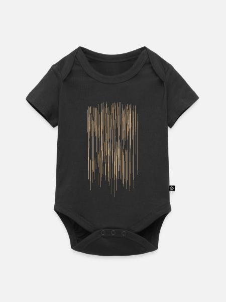 Streifen Muster / Hintergrund - Baby Premium Kurzarmbody - Schwarz