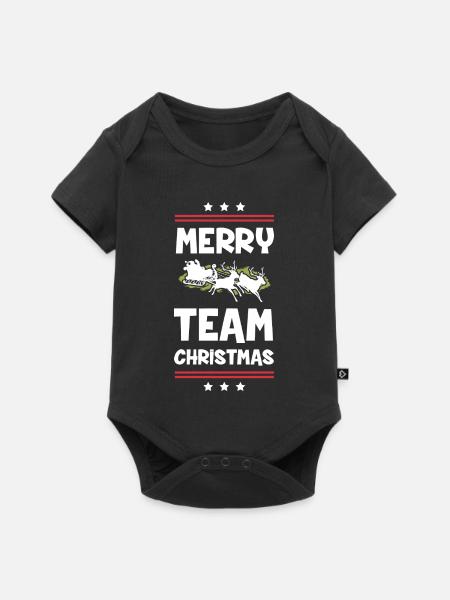 Frohe Weihnachten - Baby Premium Kurzarmbody - Schwarz