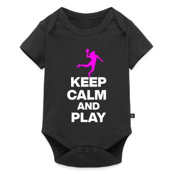 RESTEZ CALMES ET JOUEZ AU HANDBALL ! EM GIFT ALLEMAGNE - Body à manches courtes Premium Bébé - noir - Devant