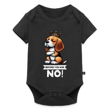 Avant de demander Beagle Beagle Propriétaire de Beagle Beagle Holder - Body à manches courtes Premium Bébé - noir - Devant