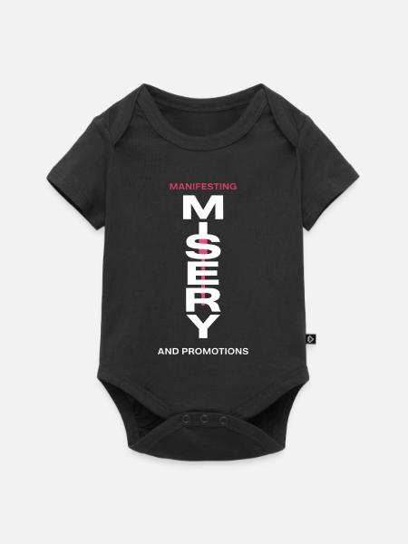 Manifesting Misery Typografie - Baby Premium Kurzarmbody - Schwarz