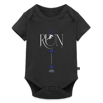 RUN Neon Runner Glyphs - Baby Premium short-sleeve bodysuit - black - Front