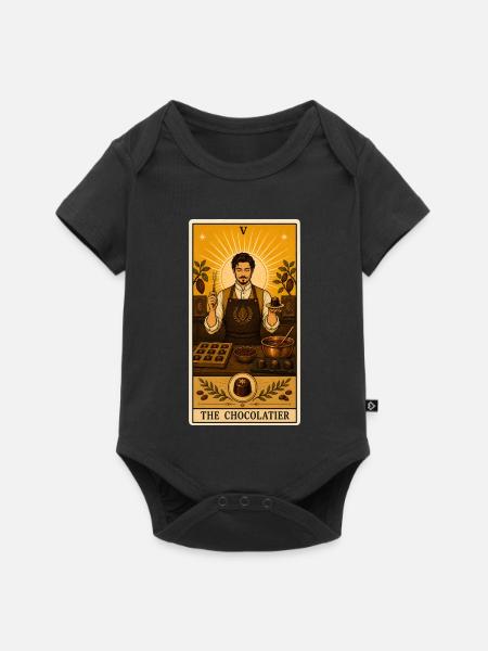 Chocolatier | Schokolade Pralinen Tarot - Baby Premium Kurzarmbody - Schwarz