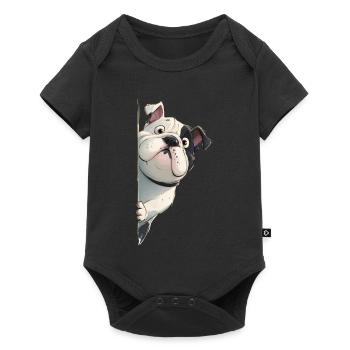 Bourdons anglais qui espionnent Drôle de chiens amateurs de produits dérivés - Body à manches courtes Premium Bébé - noir - Devant
