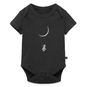 Astronaute dans la galaxie - Body à manches courtes Premium Bébé - noir - Devant