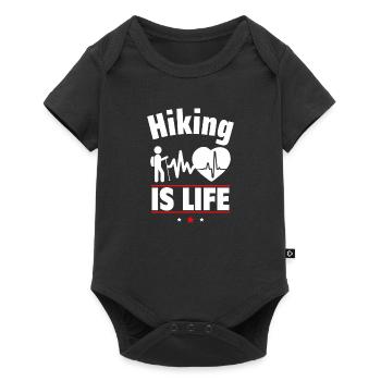 Hiking is life - Baby Premium short-sleeve bodysuit - black - Front