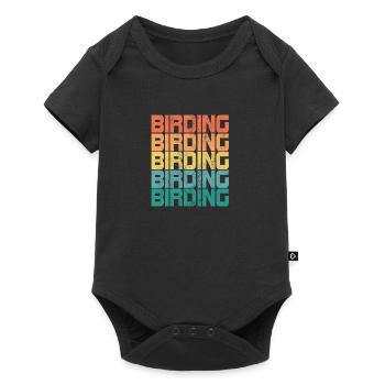 Vögel Beobachten Birding Vogel Retro Geschenk - Baby Premium Kurzarmbody - Schwarz - Vorne