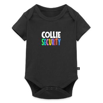Cadeau de sécurité pour chien de berger border collie - Body à manches courtes Premium Bébé - noir - Devant