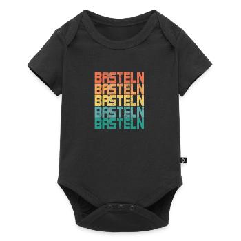 Basteln Retro Sprüche Bastler Handarbeit Geschenk - Baby Premium Kurzarmbody - Schwarz - Vorne