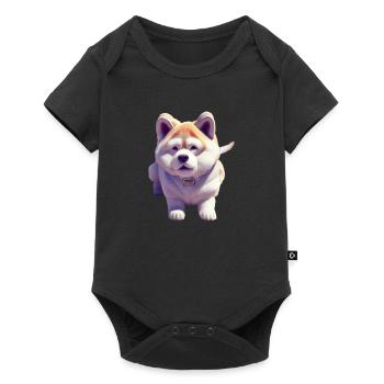 Akita Inu Dog - Akita Inu - Baby Premium short-sleeve bodysuit - black - Front