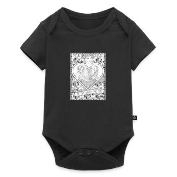 Soyez la reine Vintage Lioness Fantasy Animal Glam G - Body à manches courtes Premium Bébé - noir - Devant