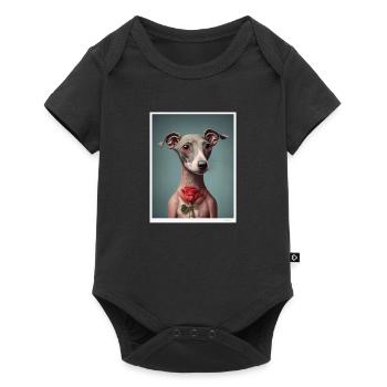 Italian Greyhound Valentine's Day - Baby Premium short-sleeve bodysuit - black - Front
