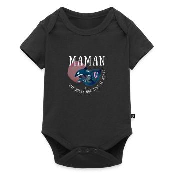 Mama Muttertag - Baby Premium Kurzarmbody - Schwarz - Vorne