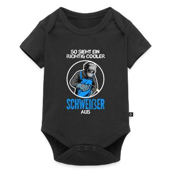 Schweißer Beruf Schweißerei Geschenk - Baby Premium Kurzarmbody - Schwarz - Vorne