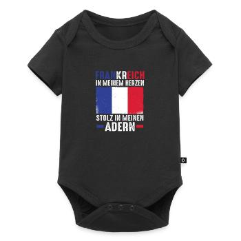 Français Français France - Body à manches courtes Premium Bébé - noir - Devant