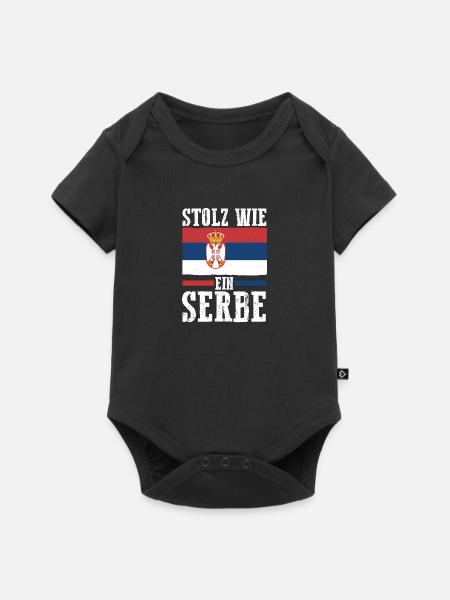 Serben Serbisch Serbien - Baby Premium Kurzarmbody - Schwarz