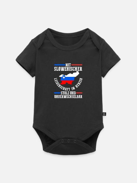 Slowenen Slowenien - Baby Premium Kurzarmbody - Schwarz