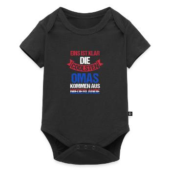 Holland Grandma Grandma Dutch Netherlands - Baby Premium short-sleeve bodysuit - black - Front