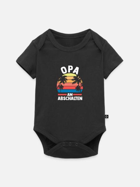 Urlaub Urlauber Großvater Opa - Baby Premium Kurzarmbody - Schwarz