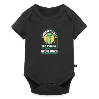 Gardener Cucumber Farmer Garden - Baby Premium short-sleeve bodysuit - black - Front