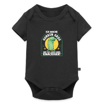 Jardinier Concombre Jardin fermier - Body à manches courtes Premium Bébé - noir - Devant
