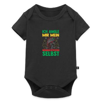 Santa Claus Fishing Christmas Party Christmas - Baby Premium short-sleeve bodysuit - black - Front