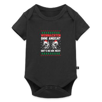 Santa Claus Fishing Christmas Party Christmas - Baby Premium short-sleeve bodysuit - black - Front