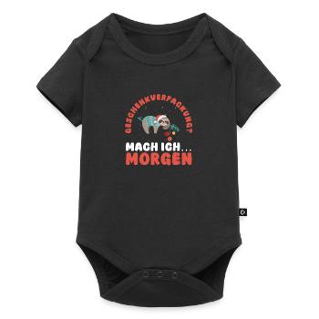 Santa Claus Christmas Party Sloth - Baby Premium short-sleeve bodysuit - black - Front