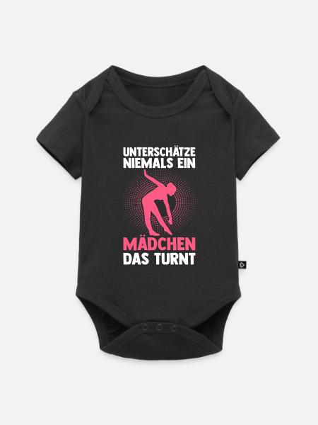 Turner Mädchen Akrobatik Geschenk - Baby Premium Kurzarmbody - Schwarz